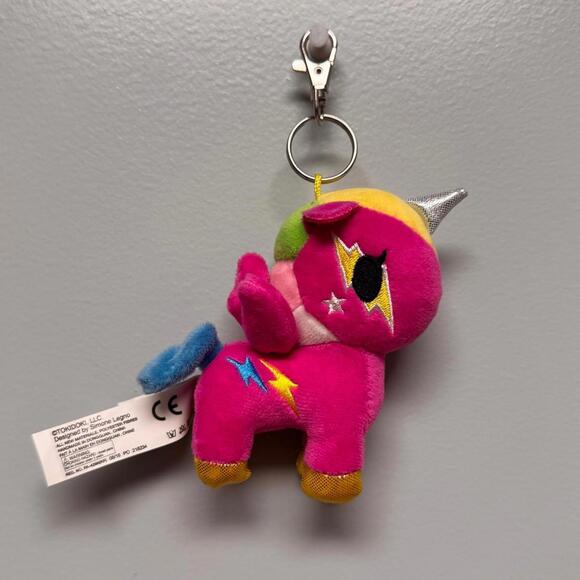 tokidoki Pink Unicorn Plush Keychain - Picture 2 of 3
